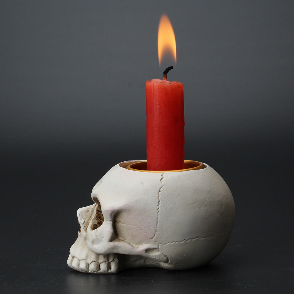 Creative resin horror tabletop candlestick