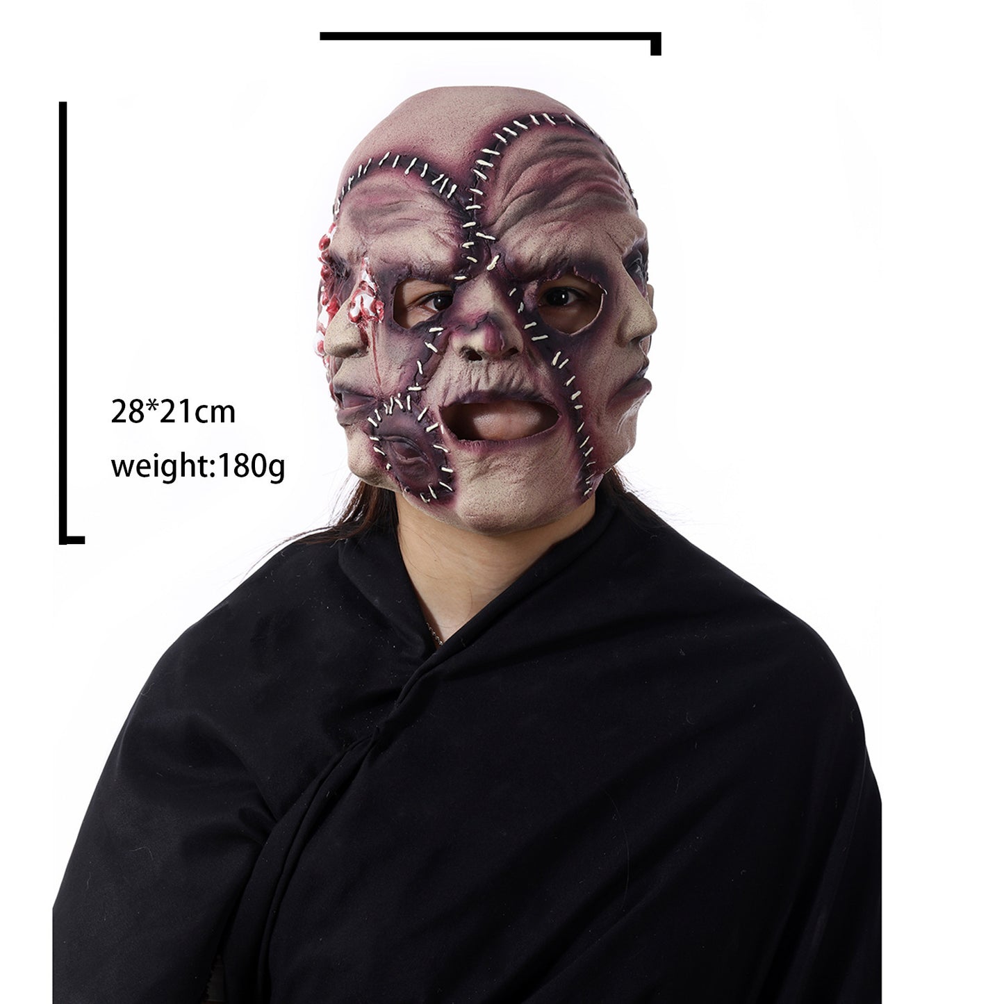 Halloween Party Three-sided Grimace Horror Mask