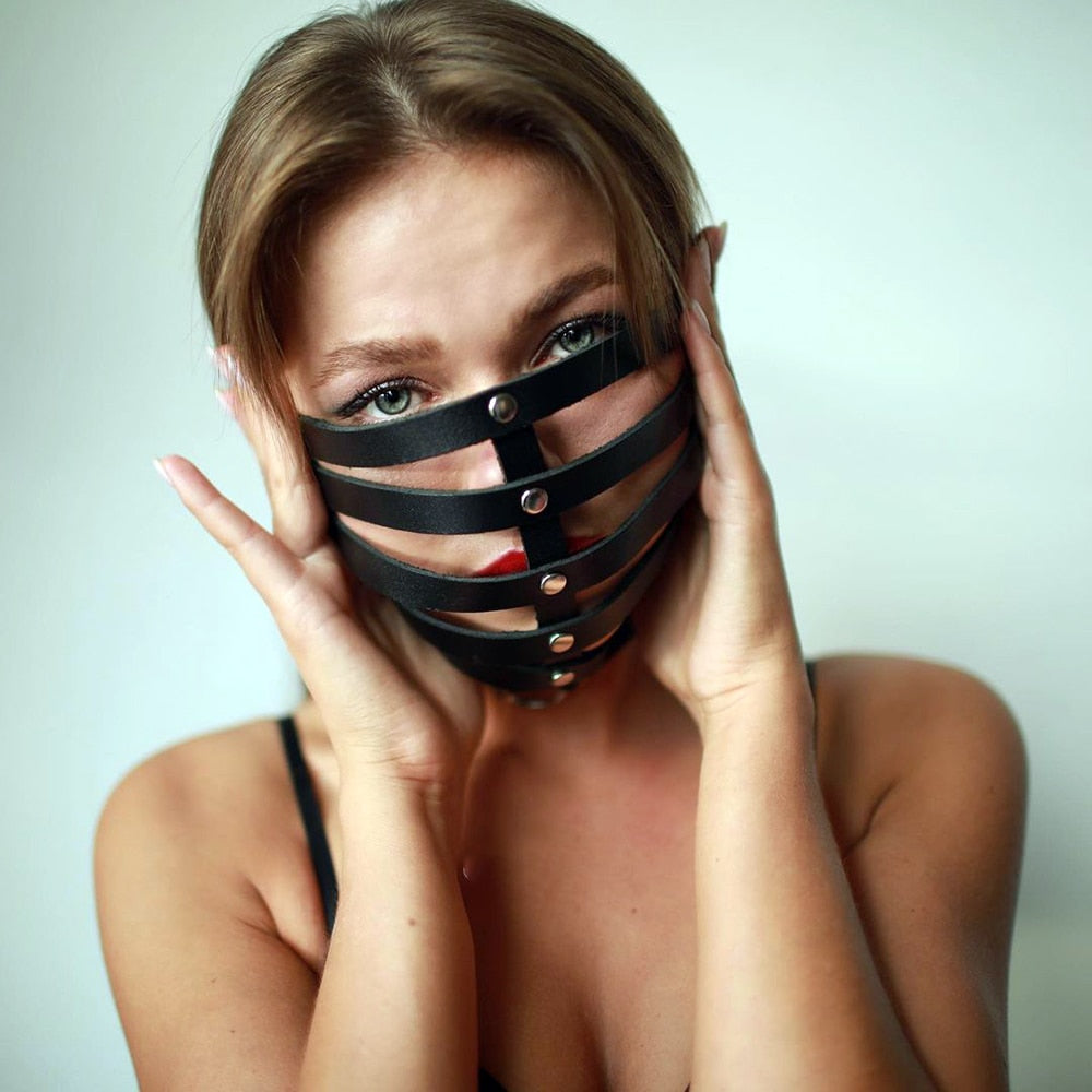 Cosplay Mask For Anime Cosplay Anime BDSM Halloween Masks Harness Punk Fetish Steampunk Masquerade Carnival Party Cosplay Anime