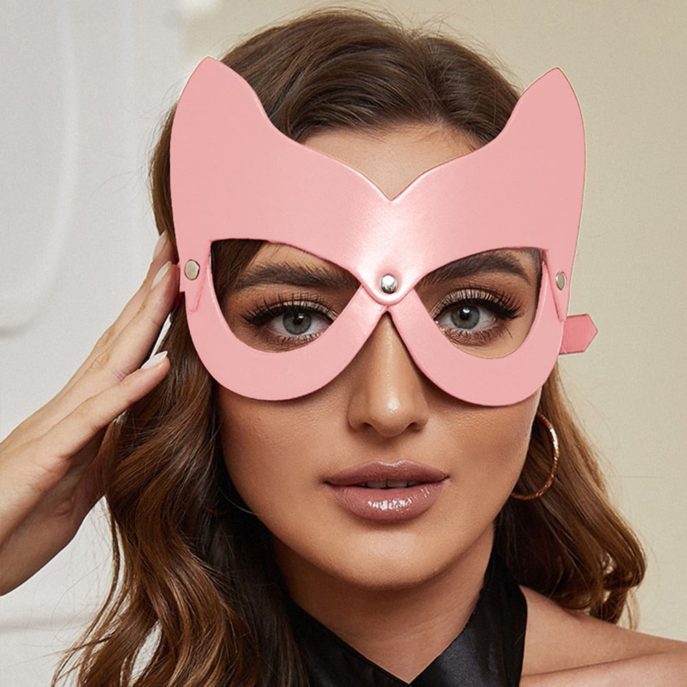 Cosplay Mask Sexy Costume Women's Accessories Halloween Bunny Bar Nightclub Props for Half Face Rabbit Ears Masks Anime Latex