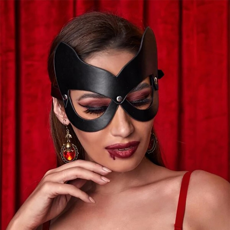Cosplay Mask Sexy Costume Women's Accessories Halloween Bunny Bar Nightclub Props for Half Face Rabbit Ears Masks Anime Latex