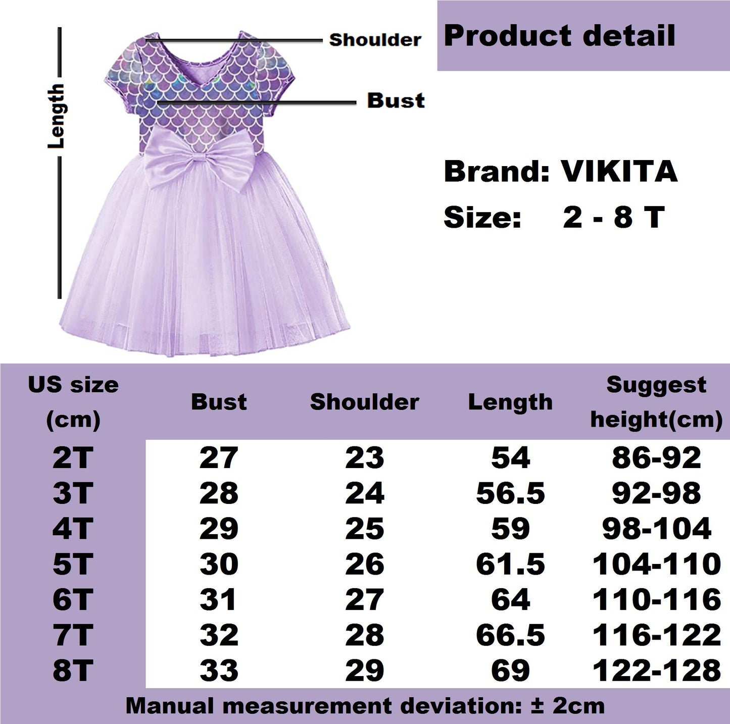 VIKITA Kids Princess Dress for Girls Elegant Pageant Wedding Party Birthday Dress Shiny Sequins Dress for Girl Summer Dresses