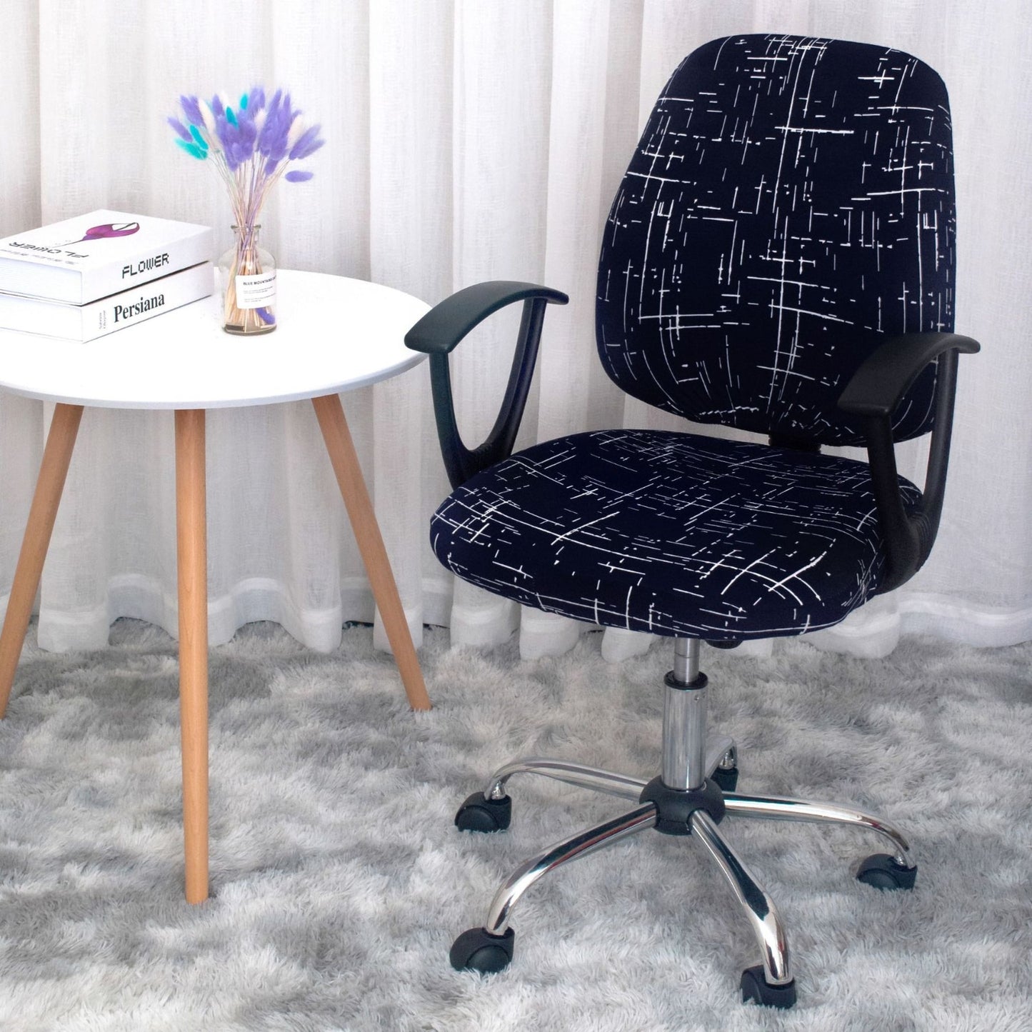 Office Chair Covers Elastic Armchair Seat Cover Dustproof Seat Chair Protector Cover Rotating Lift Computer Chair Seat Silpcover