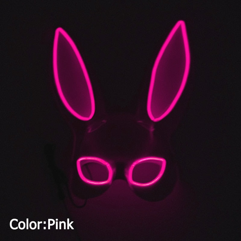 Halloween Carnival Party Costume Decoration Luminous LED Mask Halloween Mask LED Maske Light Up Party Masks for Glow Party