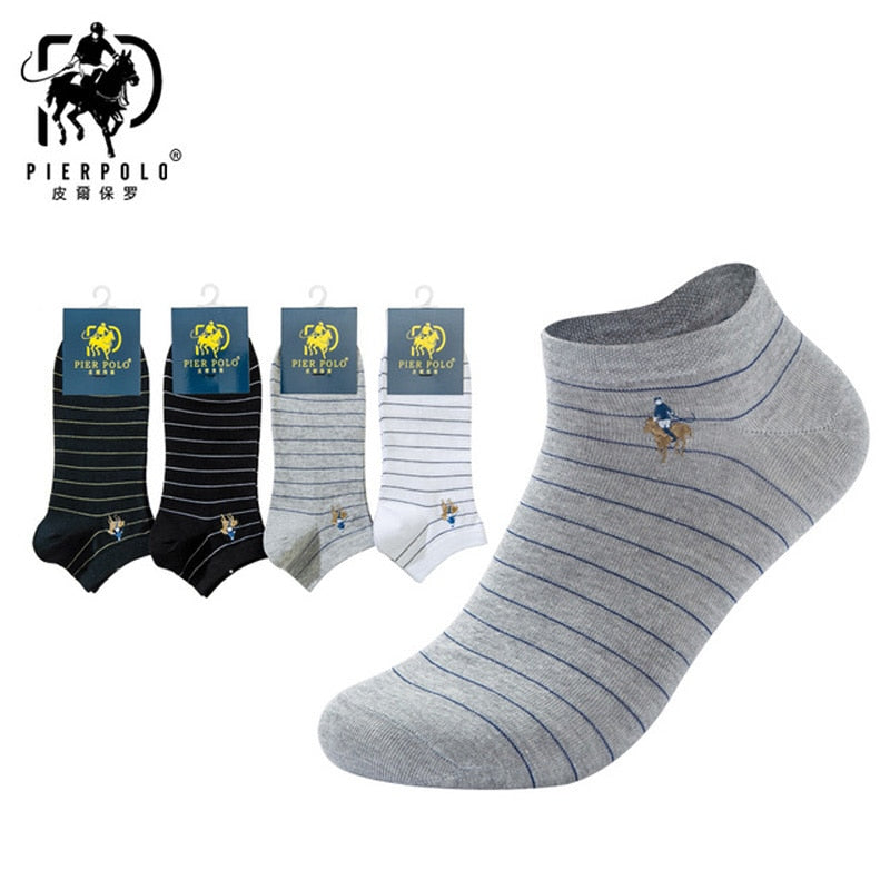 PIER POLO Socks Men Hot Sale Summer Socks Cotton Men's Fashion Short Socks 5 pairs/lot harajuku Happy Socks Men