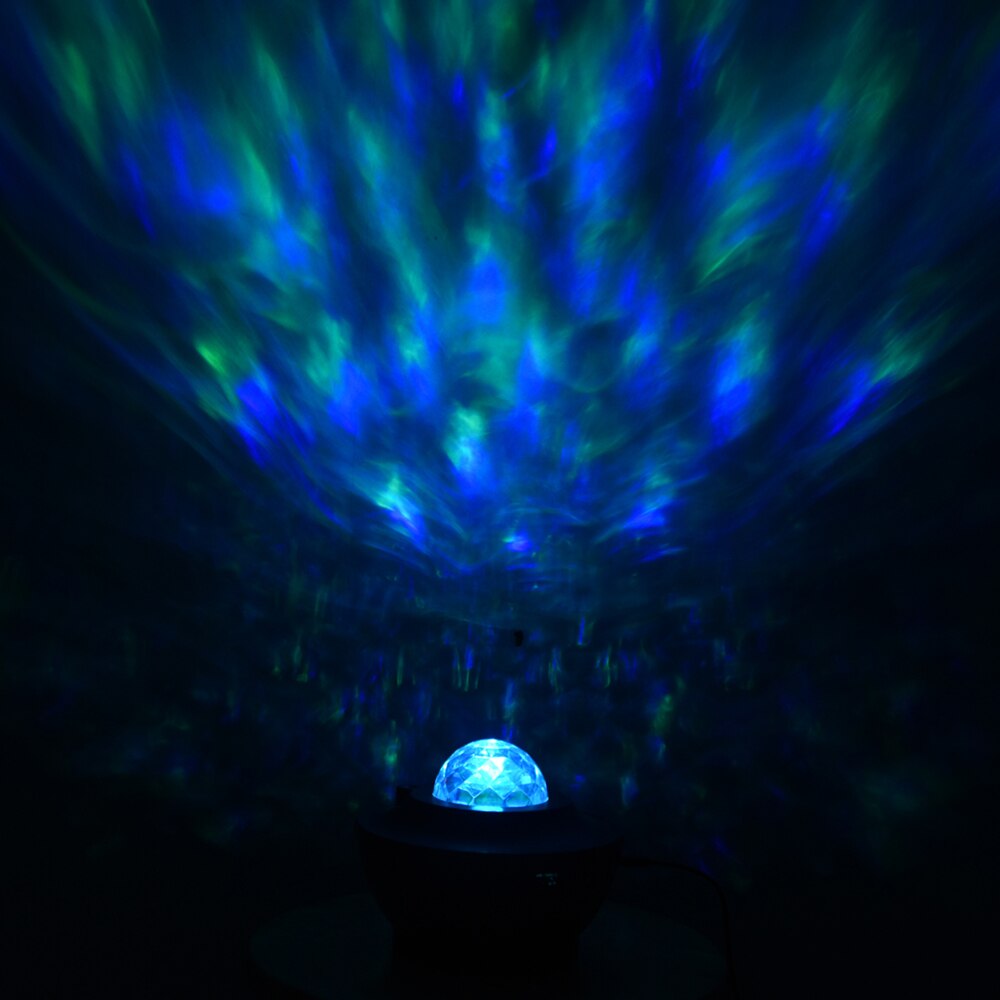 LED Star Projector Night Light 2 In 1 Starry Night Lamp Ocean Wave Projector With Music Bluetooth Speaker Remote Control For Kid