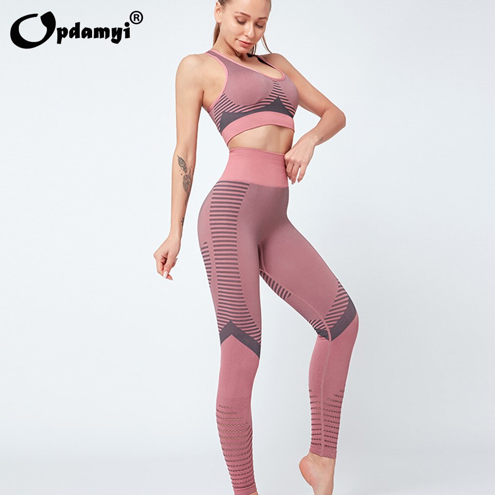 New Women's 2PCS Outfit Set, Sports Bra Yoga Leggings Set, High Waist Raise hips Leggings Bra Workout Suits Fitness Exercise Gym