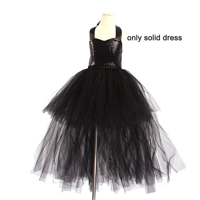 Fancy Peacock Feather Girl Pageant Tutu Dress with Wing Kids Deluxe Peacock Tutu Costume Dress Evening Party Halloween Clothes