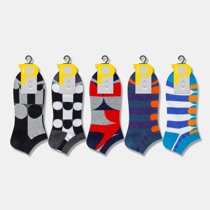 PIER POLO Socks Men Hot Sale Summer Socks Cotton Men's Fashion Short Socks 5 pairs/lot harajuku Happy Socks Men