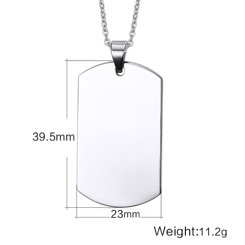 Vnox Stainless Steel Double Dog Tag Necklace for Men High Polished Pendant ID Men Jewelry 24" Chain Necklace