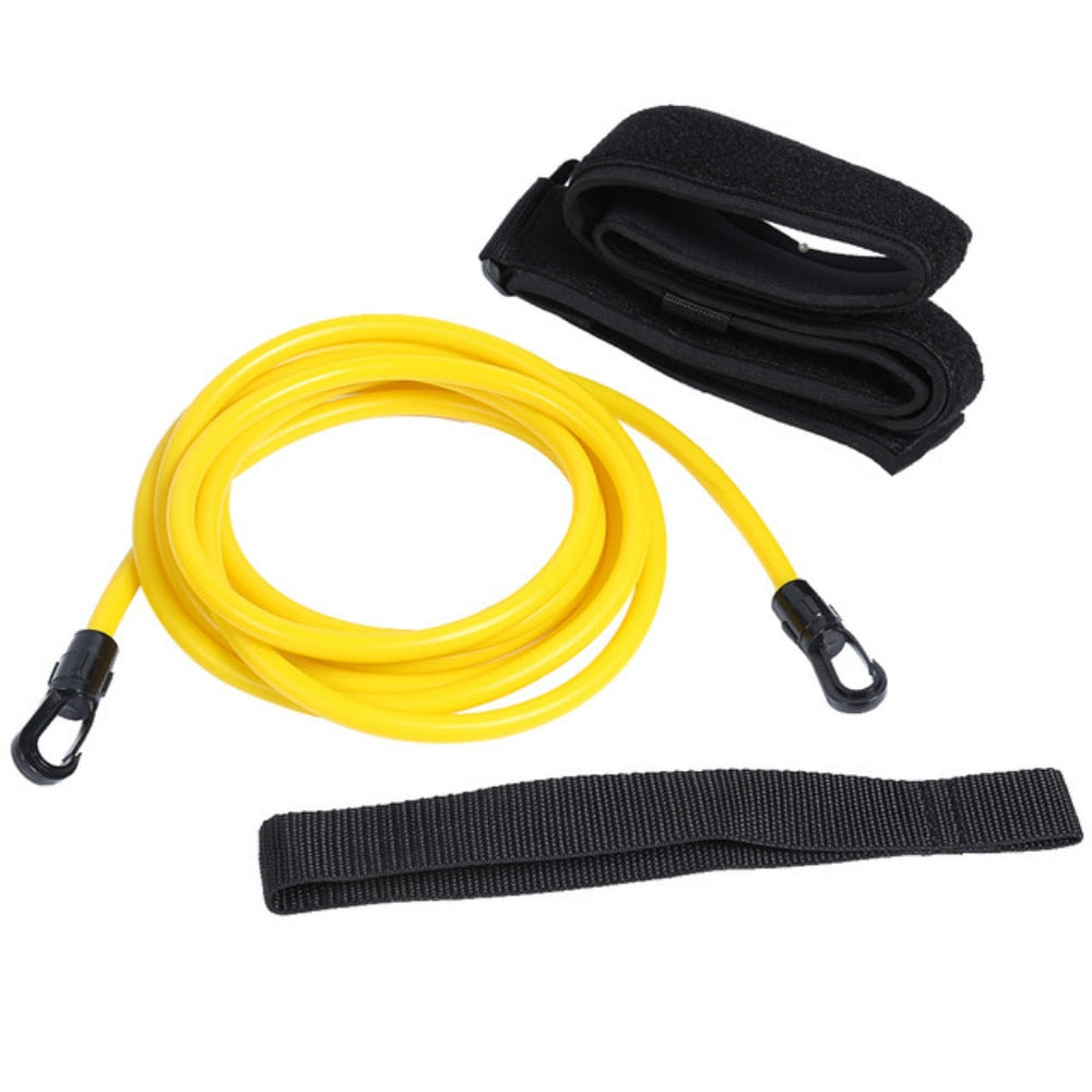 3/4m Adjustable Swim Training Resistance Elastic Belt Swimming Exerciser Safety Swimming Belt Swim Tether Elastic Rope Band