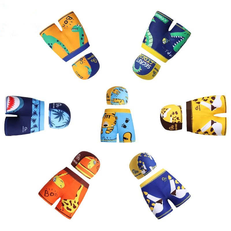 Hot Seller Kids Swimsuit Cartoon Print Swim Trunk Swimwear Baby Boy Children Beach Short Bath Short 5-12T Drop Shipping
