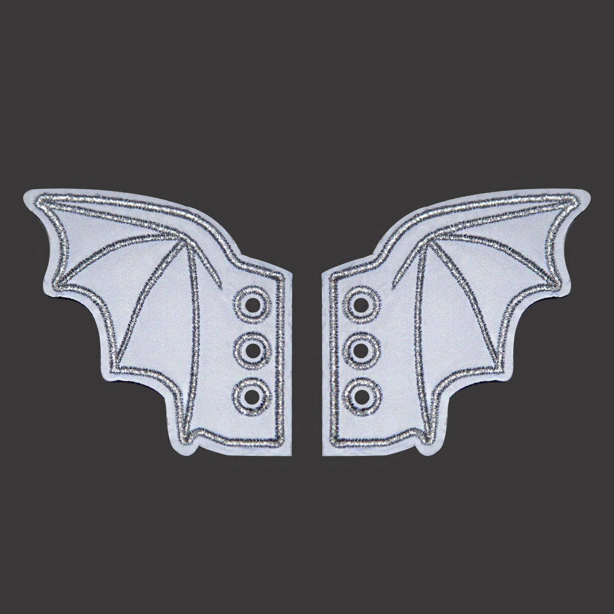 Personality PU Shoe DIY Accessories Bats Glitter Black Shoe Wings Ornament Show Halloween Party Fun Skate Shoes DIY Decorations