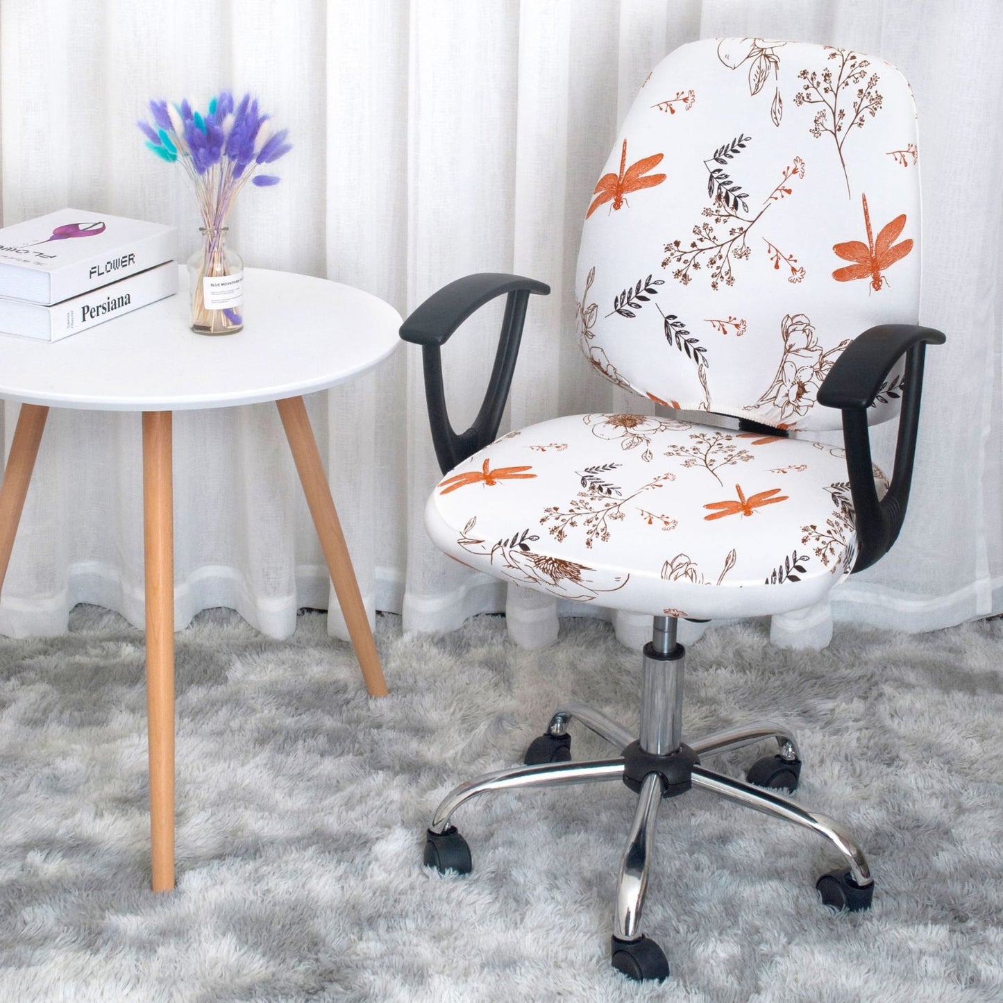 Office Chair Covers Elastic Armchair Seat Cover Dustproof Seat Chair Protector Cover Rotating Lift Computer Chair Seat Silpcover