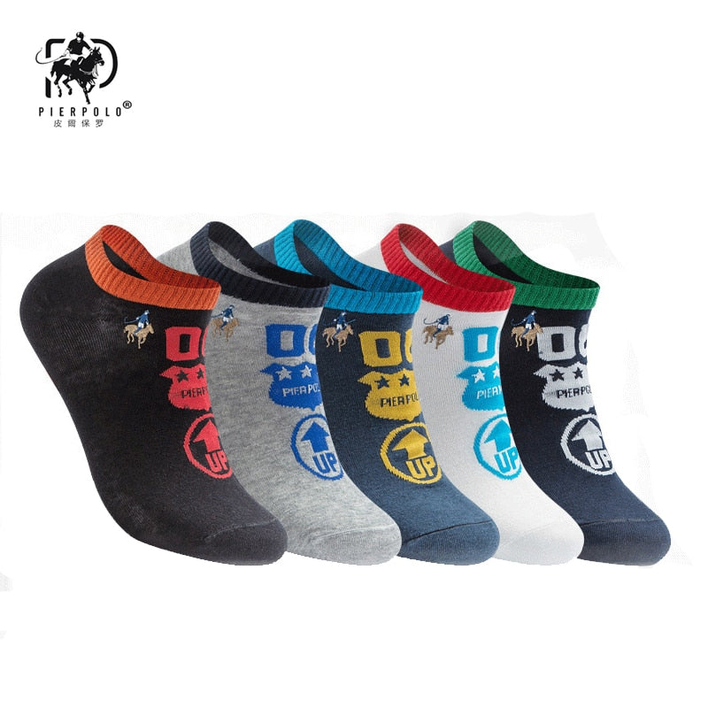 PIER POLO Socks Men Hot Sale Summer Socks Cotton Men's Fashion Short Socks 5 pairs/lot harajuku Happy Socks Men