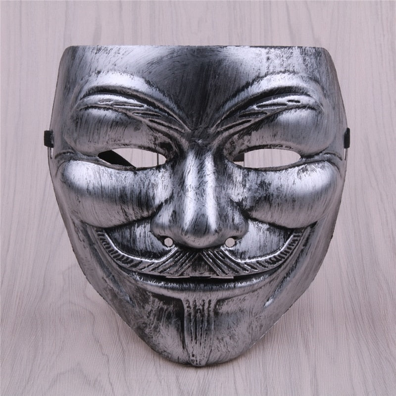 1PC Anonymous Carnival Steampunk Cosplay Costumes Anime Cosplay Mask for The Face Headwear Halloween Party Mask Props