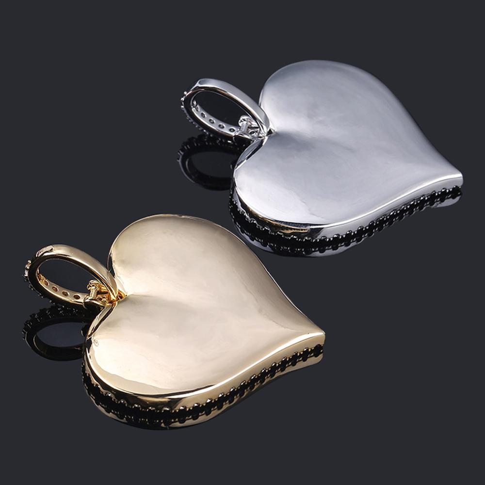 D&Z Custom Made Photo Heart Medallions Necklace & Pendant With 4mm Tennis Chain AAA Cubic Zircon Men's Hip hop Jewelry