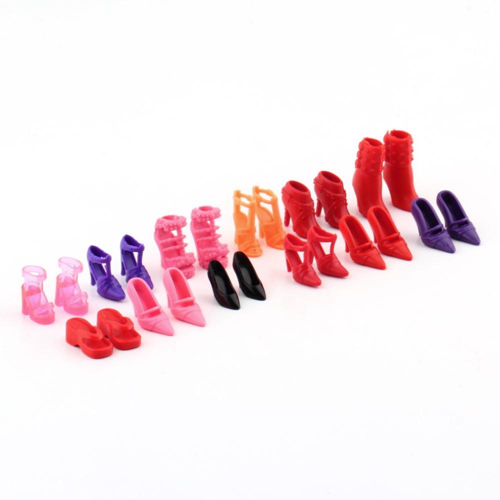 NK Hot sale  Doll Shoes Colorful Cute Heels Fashion  Hangers For Barbie Doll Accessories  High Quality Baby Playhouse Toy JJ
