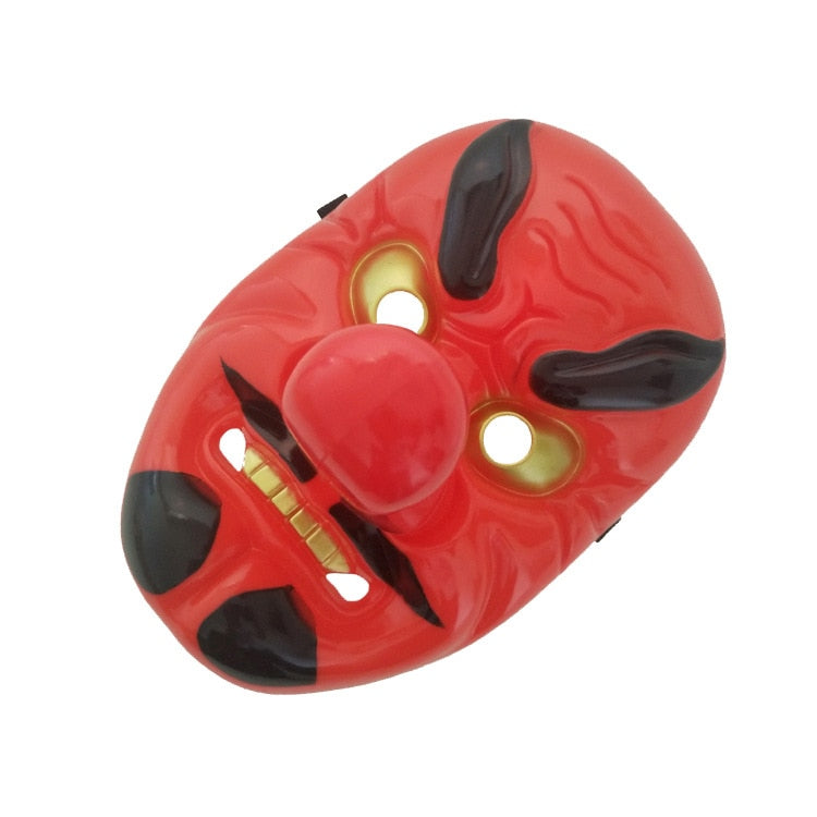Plastic Tengu Long Nose Mask Horror Japanese Warrior Mask Halloween Festive Holiday Cosplay Mask Kit Party Supplies