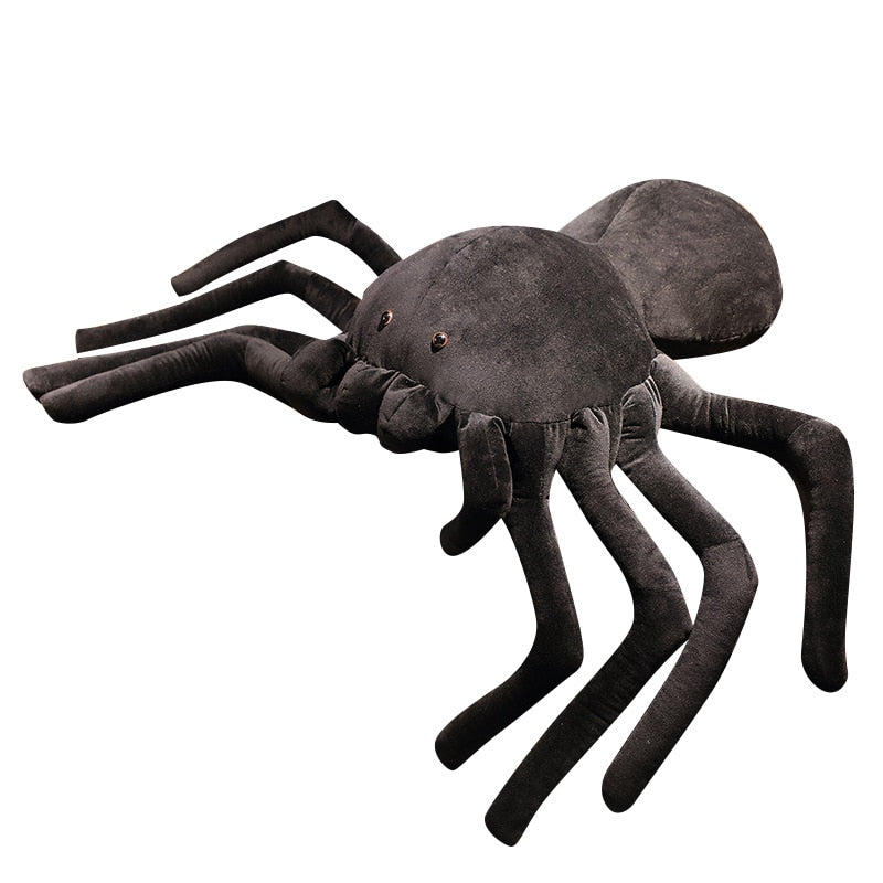 Stuffed Animals Simulation Black Spider PlushToy Big Size Trick Doll RealLife lifelike Spider Throw Pillow Kids Scary Horror Toy