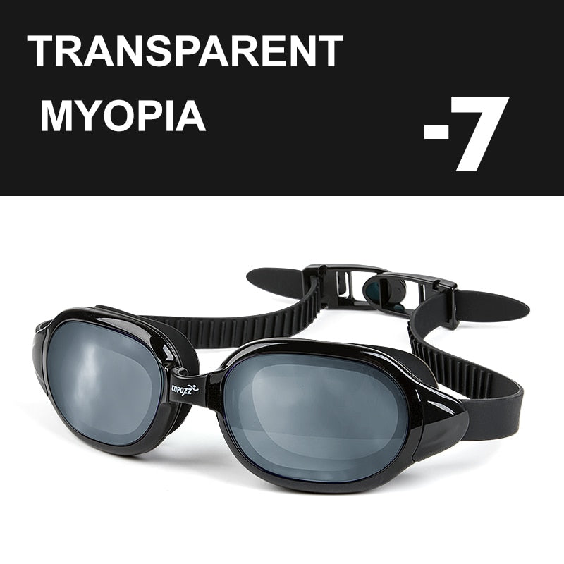 COPOZZ Myopia Swimming Goggles Men Women Adult Swim Goggle Professional Anti Fog Pool Swimming Glass Diopter Zwembril -1.5 to -7