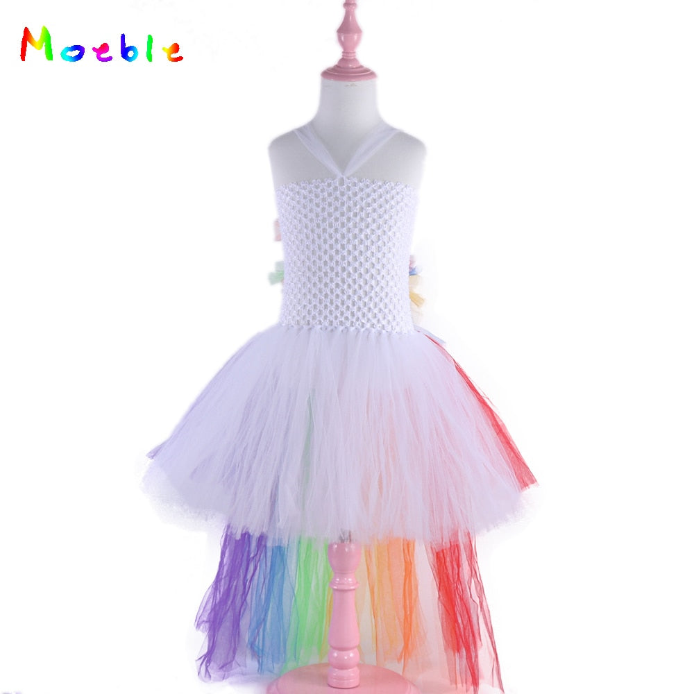 Rock Star Theme Dress for Girls Tutu Dress Cosplay Costume Flower Girl Wedding Tulle Dresses Baby Halloween Carnival Ball Gown