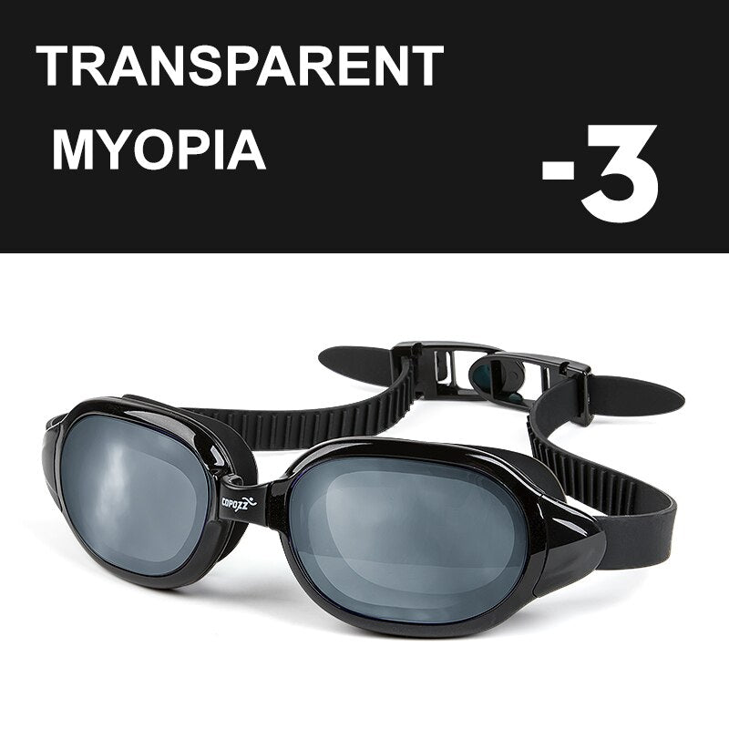 COPOZZ Myopia Swimming Goggles Men Women Adult Swim Goggle Professional Anti Fog Pool Swimming Glass Diopter Zwembril -1.5 to -7