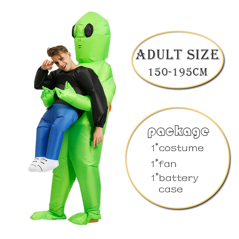 Adult Inflatable ET Alien Costume Purim Party Cosplay Suit Fancy Dress Carnival Halloween Costume For Kids Boys Girls