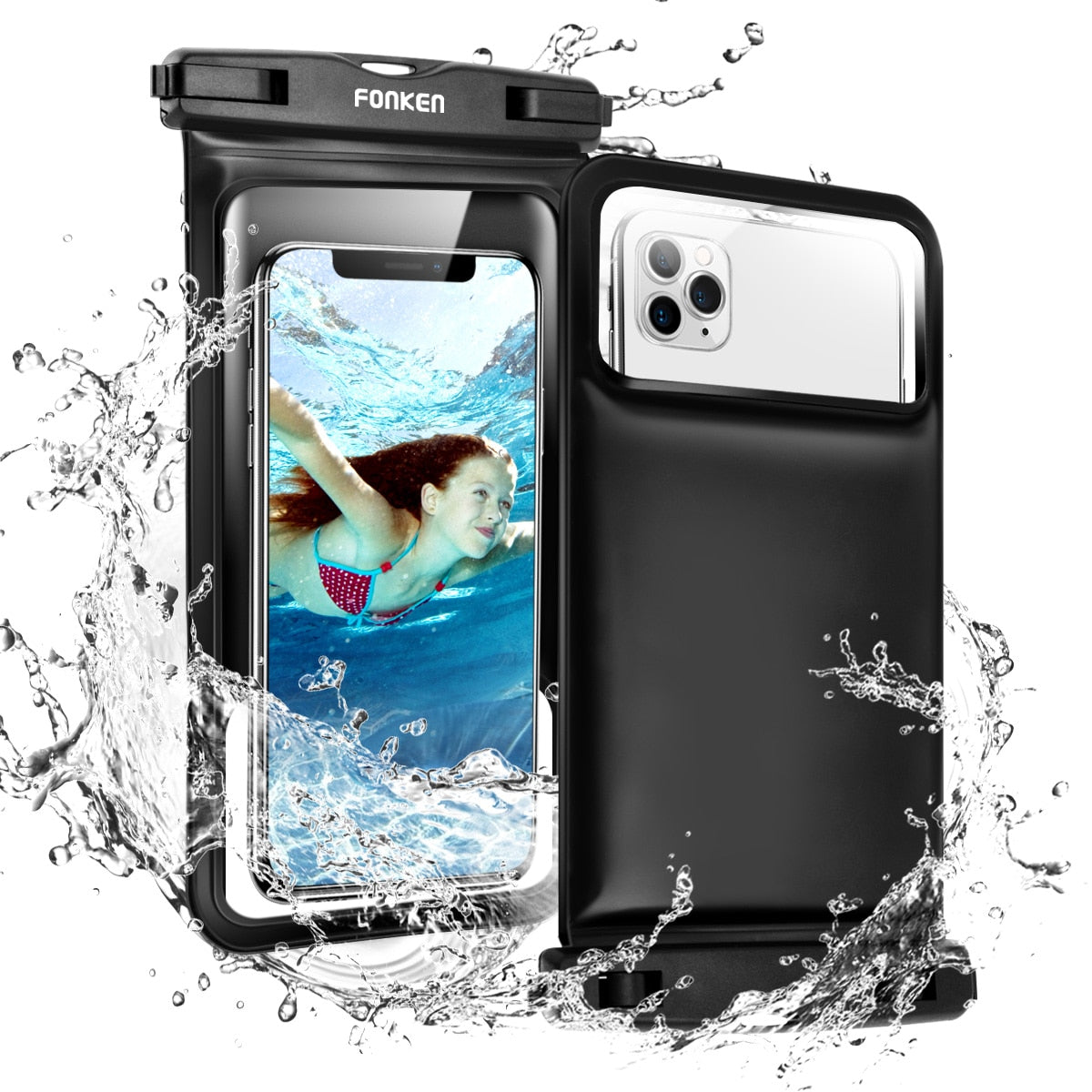 FONKEN Waterproof Case For Phone Cover Sea Swim Float Bag Underwater Swimming Dry Bag 6.5 inch Smartphone Sponge Floating Pouch