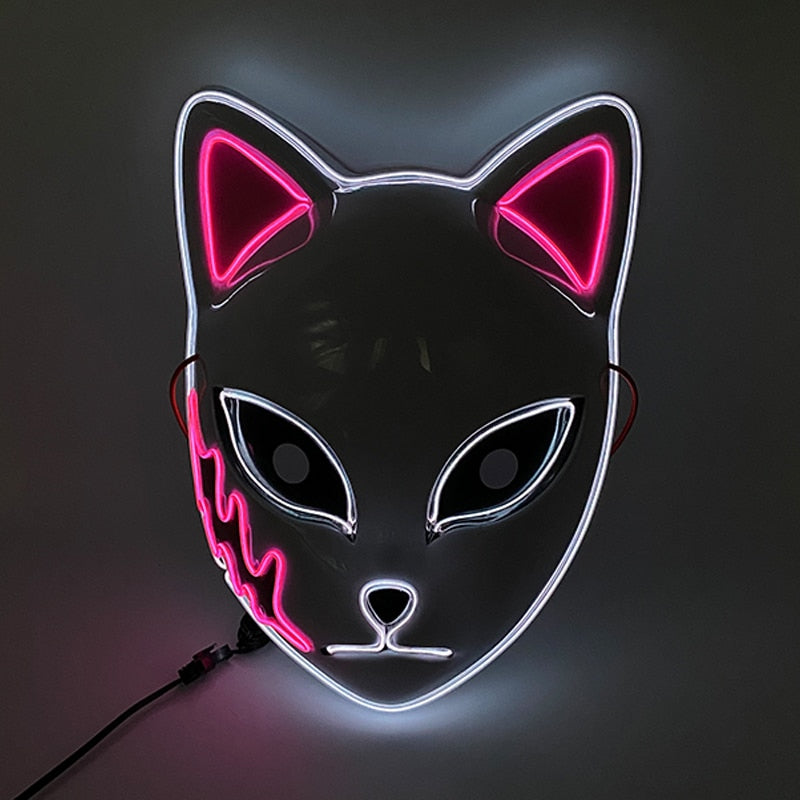Halloween Carnival Party Costume Decoration Luminous LED Mask Halloween Mask LED Maske Light Up Party Masks for Glow Party