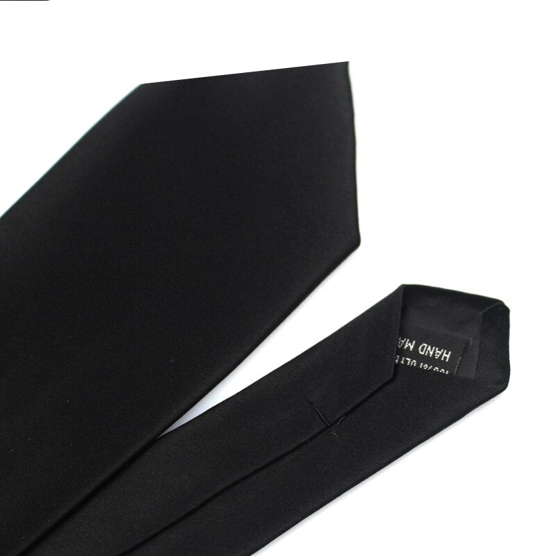 Black Neck Ties For Men Women Casual Suits Solid Tie Gravatas Skinny Mens Neckties For Business Wedding Slim Men Ties