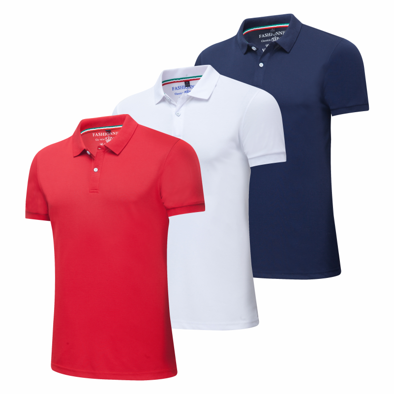 Men's Quick Dry Short Sleeve Breathable Sports Performance Polo Shirt 3 Piece - Classic Slim Selectable Yardage