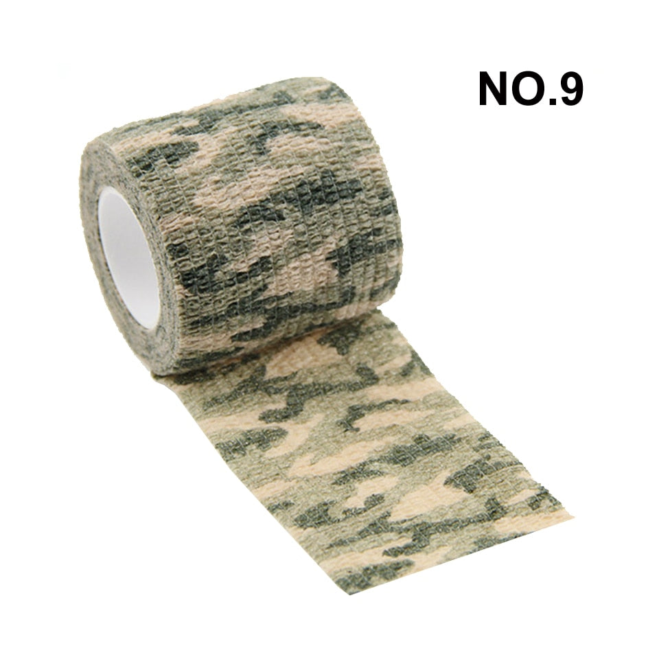 1 Roll 5*450cm Disposable Self-adhesive Flex Elastic Camouflage Bandage Tattoo Handle Grip Tube Wrap Elbow Stick Medical Tape