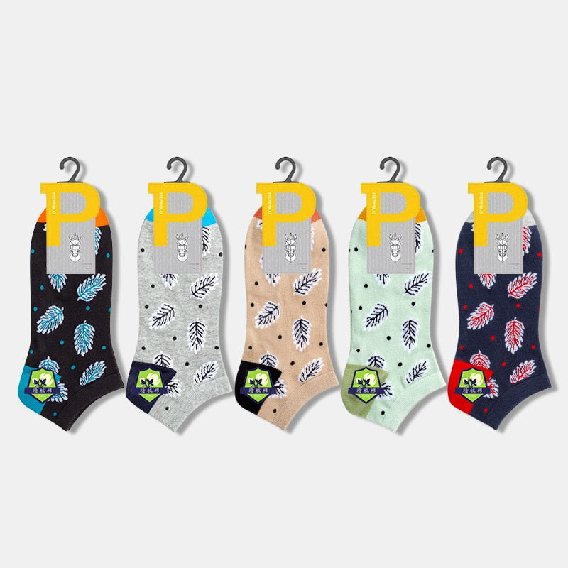 PIER POLO Socks Men Hot Sale Summer Socks Cotton Men's Fashion Short Socks 5 pairs/lot harajuku Happy Socks Men