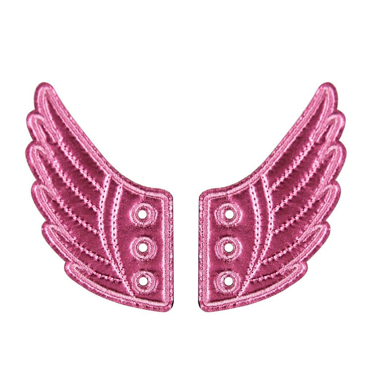 Personality PU Shoe DIY Accessories Bats Glitter Black Shoe Wings Ornament Show Halloween Party Fun Skate Shoes DIY Decorations