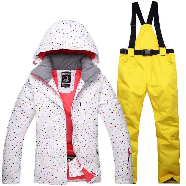 Winter Women Ski Suit Thermal Ski Jacket Pants Set Windproof Waterproof Snowboarding Jacket Female Skiing Suits Snow Coat