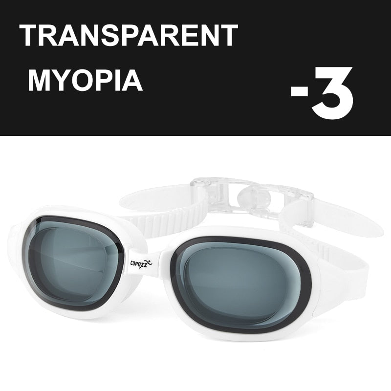 COPOZZ Myopia Swimming Goggles Men Women Adult Swim Goggle Professional Anti Fog Pool Swimming Glass Diopter Zwembril -1.5 to -7