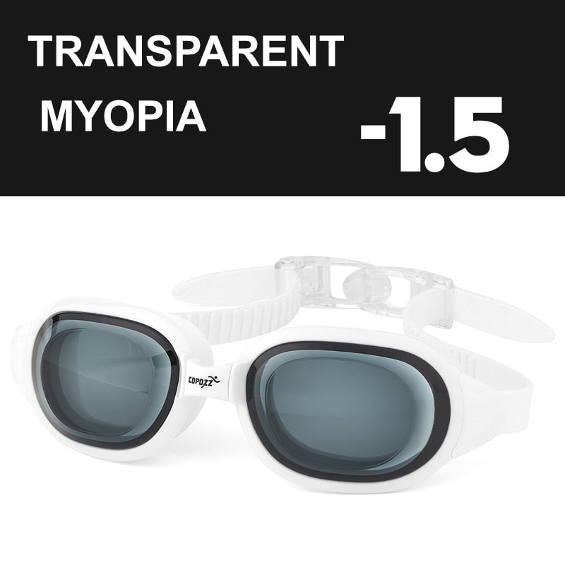 COPOZZ Myopia Swimming Goggles Men Women Adult Swim Goggle Professional Anti Fog Pool Swimming Glass Diopter Zwembril -1.5 to -7