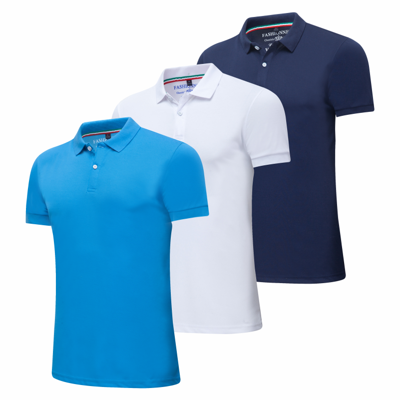 Men's Quick Dry Short Sleeve Breathable Sports Performance Polo Shirt 3 Piece - Classic Slim Selectable Yardage