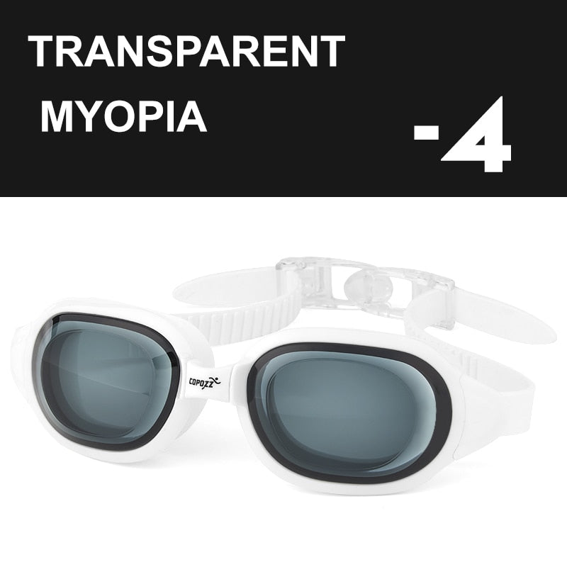 COPOZZ Myopia Swimming Goggles Men Women Adult Swim Goggle Professional Anti Fog Pool Swimming Glass Diopter Zwembril -1.5 to -7