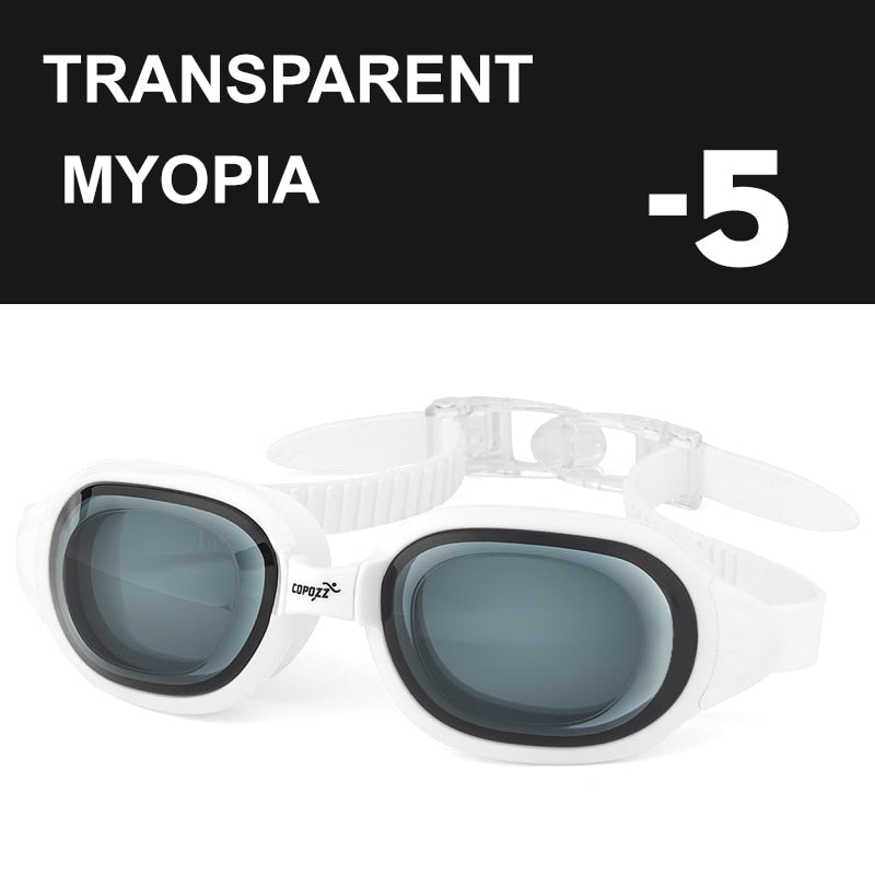 COPOZZ Myopia Swimming Goggles Men Women Adult Swim Goggle Professional Anti Fog Pool Swimming Glass Diopter Zwembril -1.5 to -7