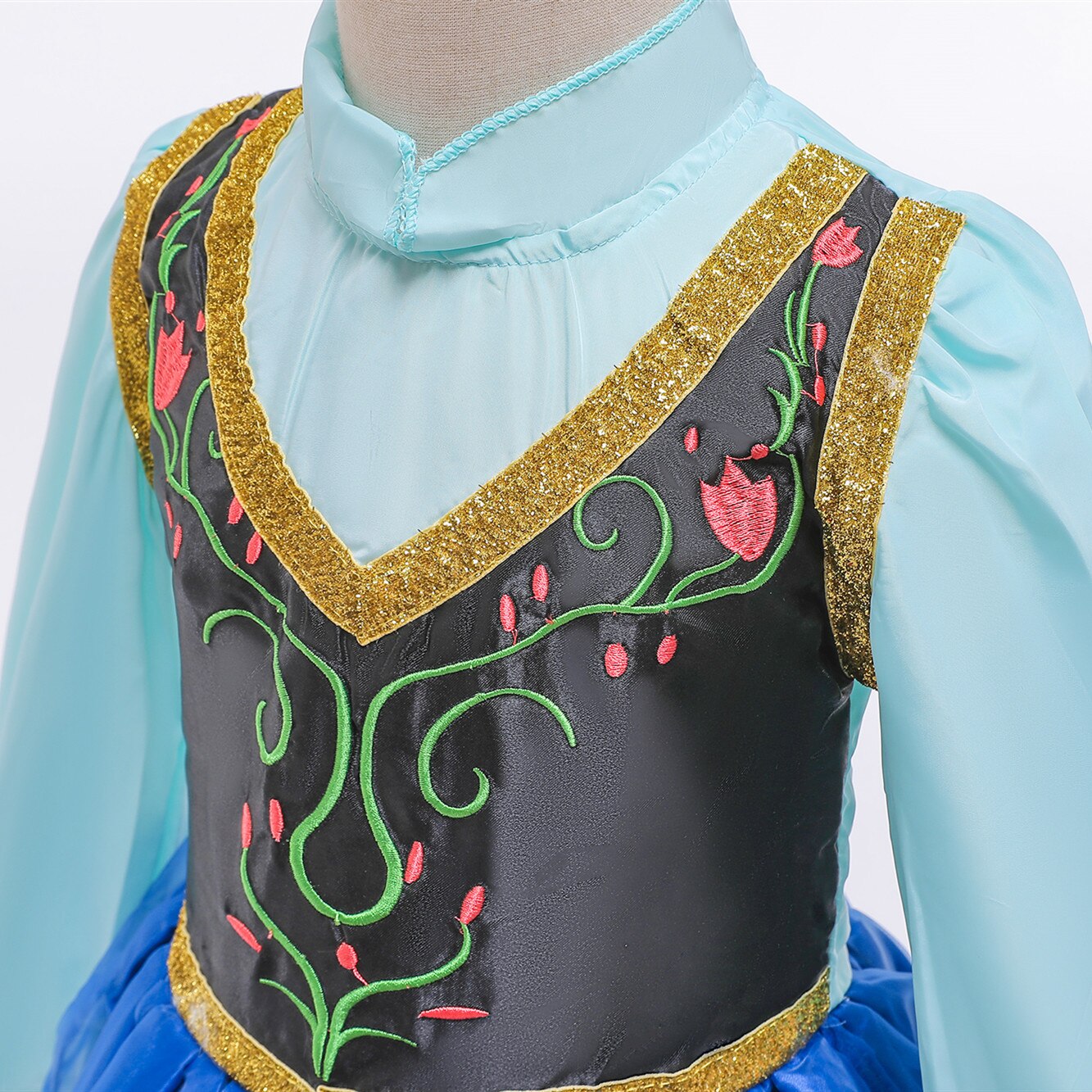Frozen 2 Fantastic Anna Princess Dresses Girls Halloween Costume Long Gown Kids Carnaval Wedding Dress Children Cosplay Clothing