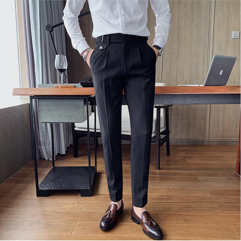 High Quality White Wedding Dress Pants Men Business Suit Pant Casual Slim Fit Formal Pants Pantalon Costume Men Suit Trousers
