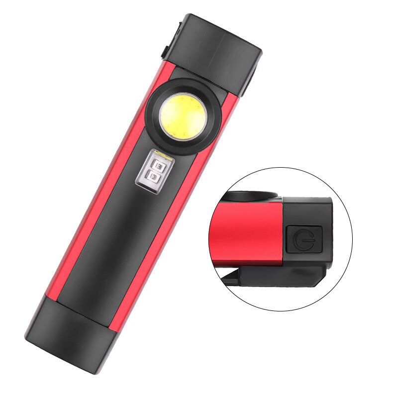 AEFJ Portable 4 Mode COB Flashlight UV Torch USB Rechargeable LED Work Light Magnetic XPE Hanging Hook Lamp For Outdoor Camping