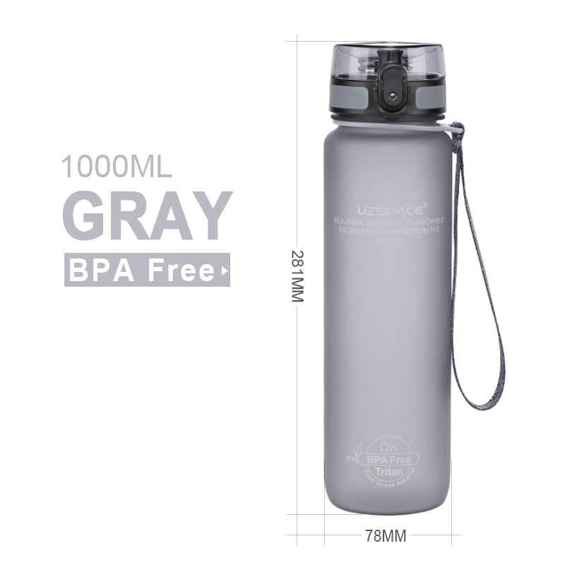 1000ml Large Capacity Water Bottle Portable Leakproof Shaker Frosted Plastic Drinkware Travel Camp Sports Direct Drinking Bottle