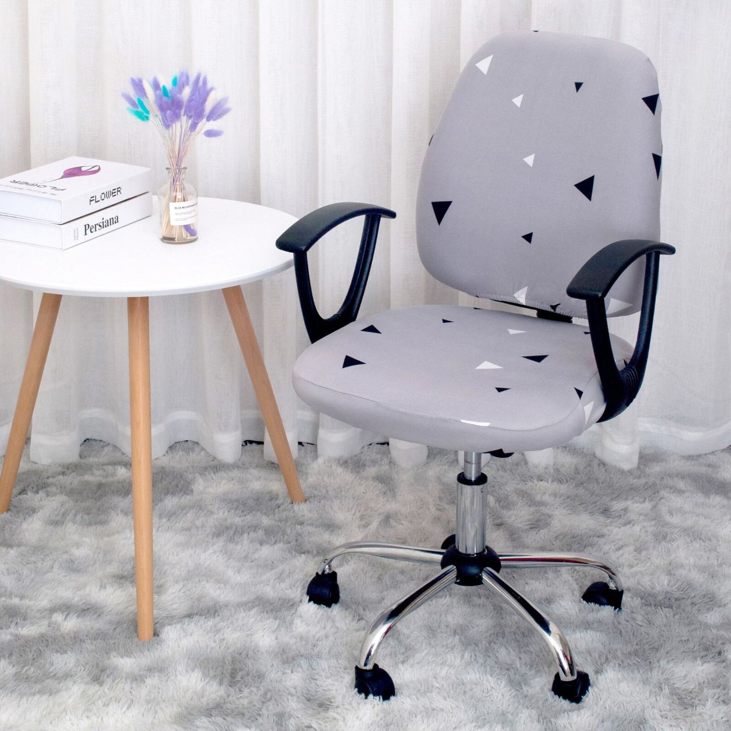 Office Chair Covers Elastic Armchair Seat Cover Dustproof Seat Chair Protector Cover Rotating Lift Computer Chair Seat Silpcover
