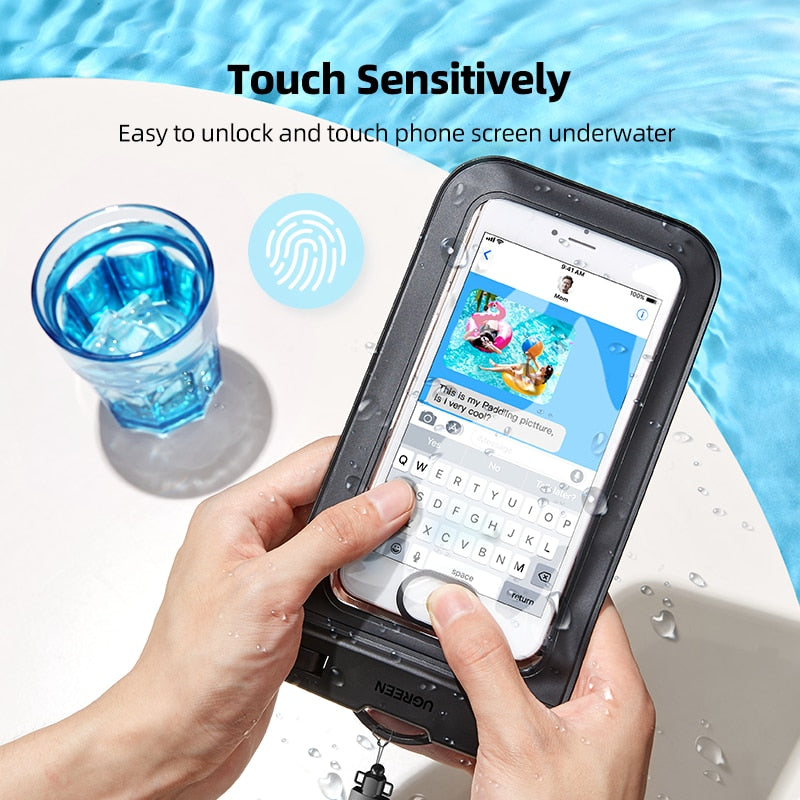 UGREEN IPX8 Waterproof Phone Case Bag For iPhone 14 13 12 Pro Max Protective Case For Samsung Xiaomi Universal Swim Pouch Bag