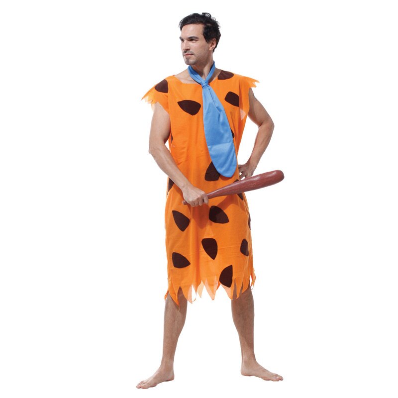 Umorden Purim Carnival Party Halloween Costumes Adult Man Primitive Savages Costume Men Fred Flintstones Stone Age Cosplay