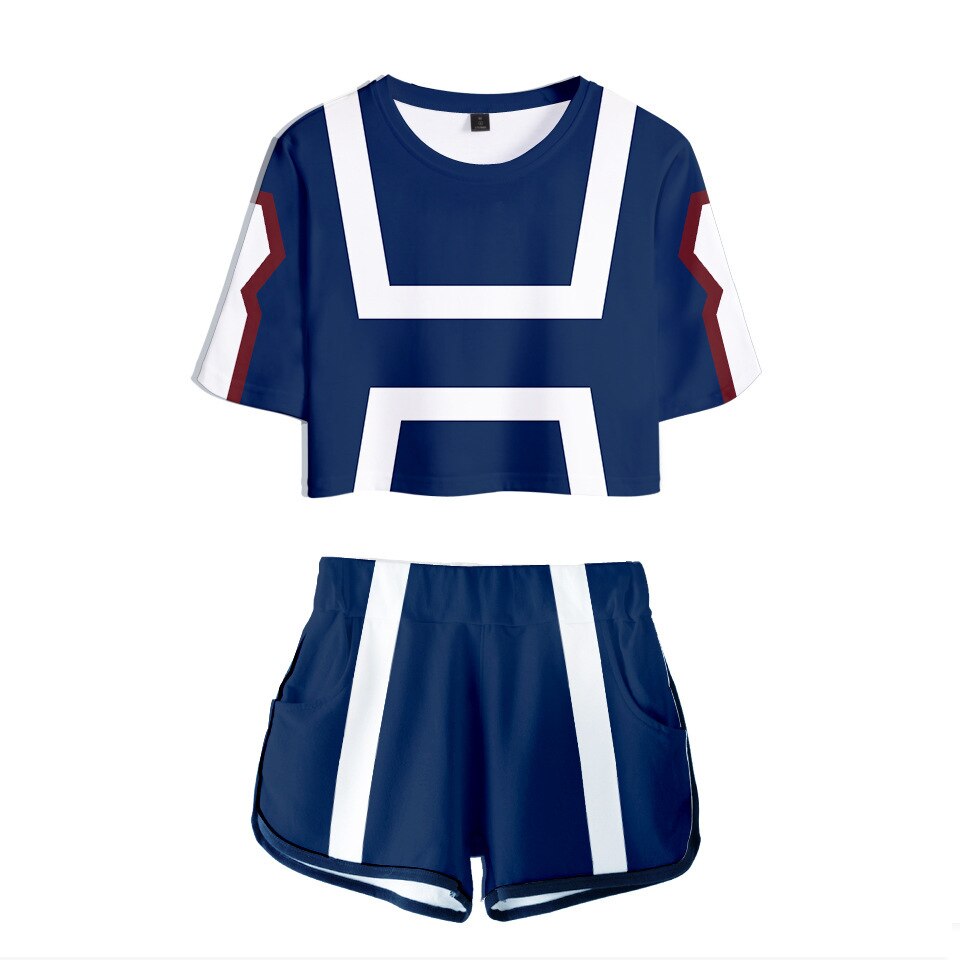 Girl MHA My Hero Academy Cosplay Costume Ochaco Uraraka Asui Tsuyu Summer Skirt Plus Size Todoroki Shoto Bakugou Katsuki Suits