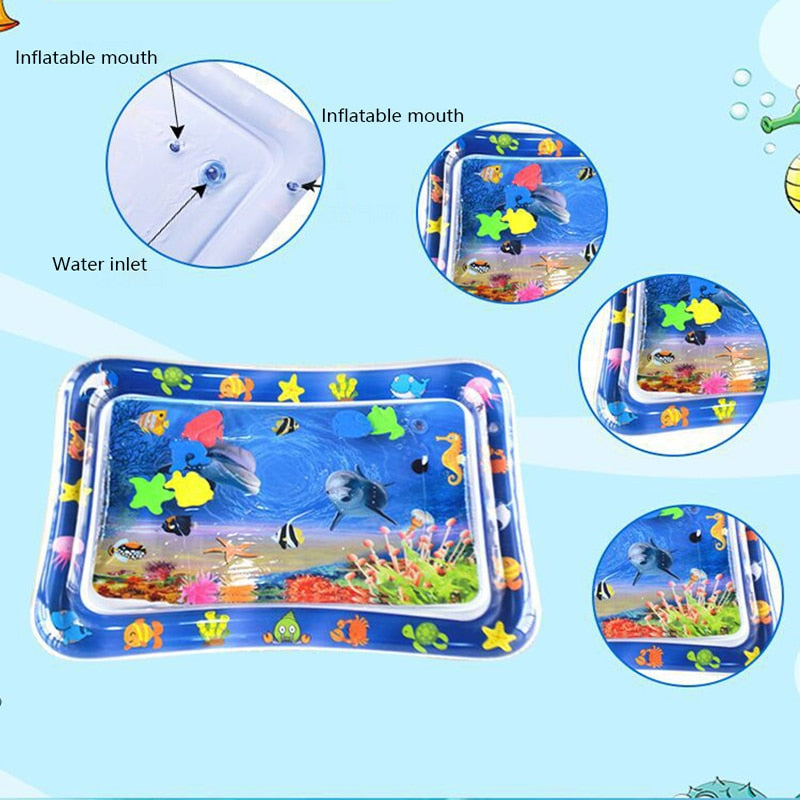 Inflatable Baby Play Mat Infant Water Spray Pad Toddler Activity Playmat Center Water Mat Baby Tummy Gym Toys